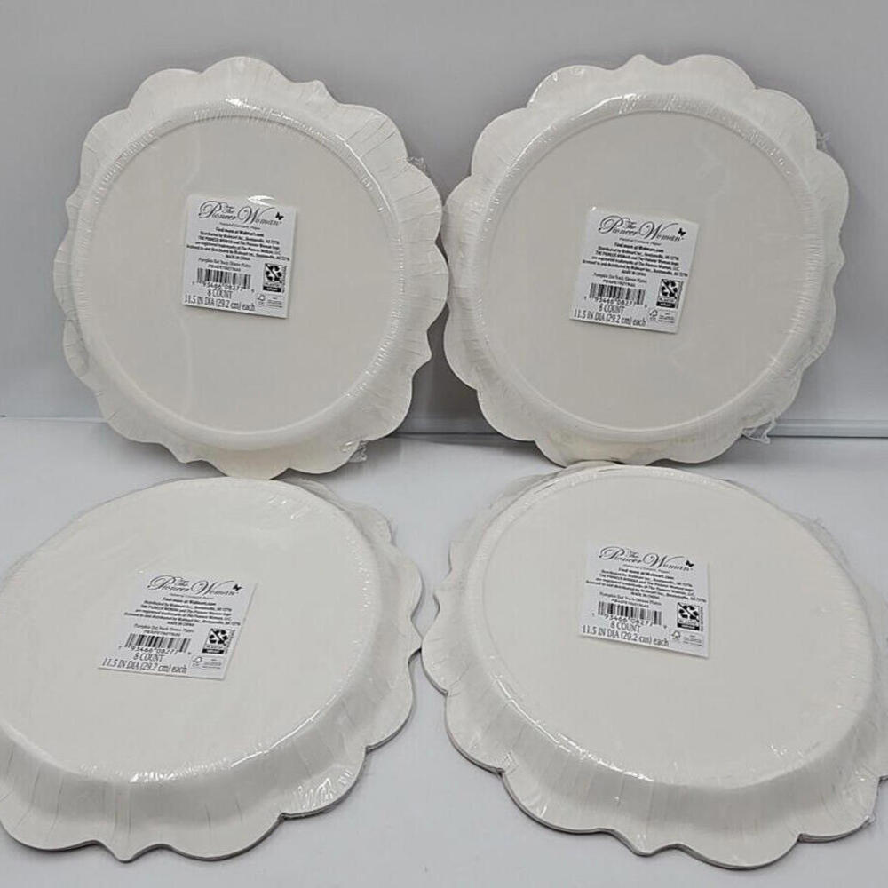 4 PACKS The Pioneer Woman Pumpkin Dog Truck Paper Plate; 32 Ct.; 11.5" - Picture 6 of 9